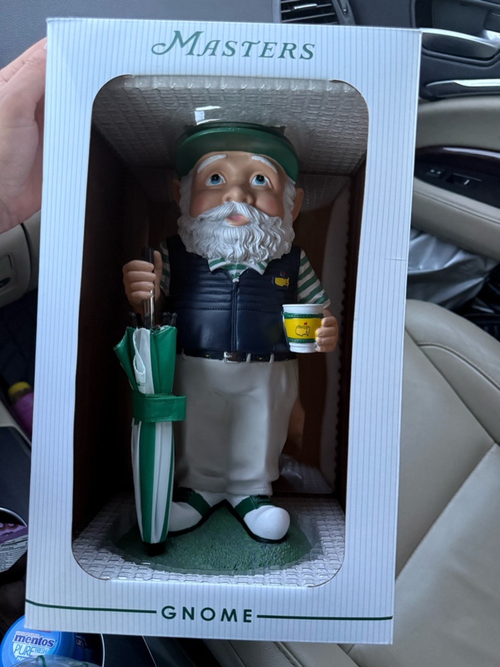 2026 Masters Gnome with Green Umbrella and Cup. New in box